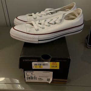 NWT White All Star Low Top Converse Sneakers.